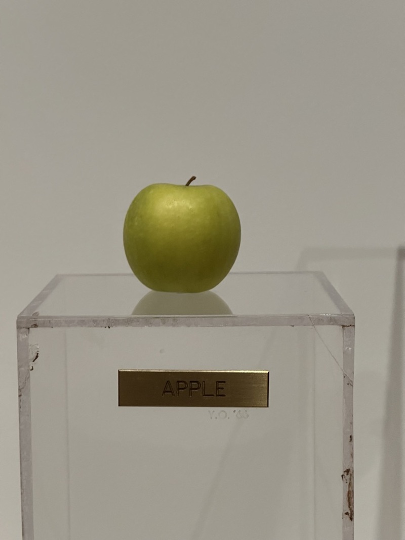 Yoko Ono's 1966 [Apple](https://en.wikipedia.org/wiki/Apple_(artwork)) - which may have served as the inspiration for a certain record label