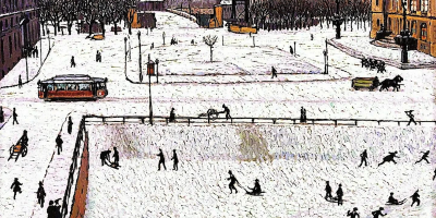 Hradčany v zimě (**Hradčany in inverno**) di **Jiří Jilovský**
